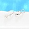 925 Sterling Silver Stud Earrings, Platinum, Flower, 14.5x4mm