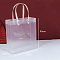 Valentine's Day Transparent Rectangle PVC Plastic Bags, with Handle, for Shopping, Crafts, Gifts, Clear, 22x9x25cm
