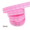 Easter Theme Polyester Grosgrain Ribbons, Printed Rabbit Pattern, Pearl Pink, 5/8 inch(16mm), 10 yards/roll