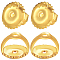 30Pcs Brass Ear Nuts, Earring Backs, Real 18K Gold Plated, 5x4mm, Hole: 0.7mm