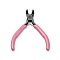 45# Steel Jewelry Pliers, Side Cutting Plier, Ferronickel, Hot Pink, 11x5.1~5.3x0.95~1cm
