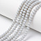 Opaque Solid Color Glass Beads Strands, Faceted, Rondelle, Gainsboro, 2.9~3.3x2mm, Hole: 0.8mm, about 144~150pcs/strand, 35~37cm