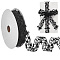 2 Bundle Polyester Ribbon, Flat with Musical Note Pattern, Black, 1-1/8 inch(30x0.4mm), 20 yards/bundle