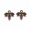 Tibetan Style Alloy Pendants, Lead Free and Cadmium Free, Mistletoe/Holly Leaf For Christmas, Antique Bronze, 14x12.5x2.5mm, hole: 2mm, about 1380pcs/1000g
