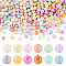 100G 357Pcs Opaque Acrylic Beads, Round, AB Color Plated, Mixed Color, 7.5mm, Hole: 2mm