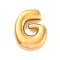 304 Stainless Steel Pendants, Letter Charm, Ion Plating(IP), Real 18K Gold Plated, Letter G, 22.5x18x6mm, Hole: 3.5x2.2mm