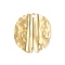 Ion Plating(IP) 304 Stainless Steel Pendants, Real 18K Gold Plated, Flat Round, 29.9x25.9x2.1mm, Hole: 2.3mm