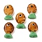 Handmade Lampwork Beads, Fish, Gold, 19~19.5x12x8.5mm, Hole: 1.2~1.8mm
