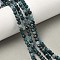 Natural Blue Tourmaline Beads Strands, Round, Faceted, 3~3.5mm, Hole: 0.7mm, about 63~66pcs/strand, 7.48~7.83''(19~19.9cm)
