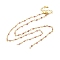 Brass Chain Necklace Making, with Natural Red Tourmaline, Rack Plating, Long-Lasting Plated, Real 18K Gold Plated,, 18.82 inch(47.8cm)
