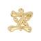 Brass Crystal Rhinestone Letter Links Connector Charms, Real 18K Gold Plated, Letter I, 14x12x3.5mm, Hole: 1.2mm and 1.5mm