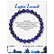 Synthetic Lapis Lazuli Beaded Stretch Bracelets, Round, 7-1/2x1/4 inch(19x0.8cm)