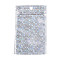 Glitter Holographic Star Plastic Packaging Yin-yang Zip Lock Bags, Top Self Seal Pouches, Rectangle, Silver, 15.9x9x0.01cm, Unilateral Thickness: 2.5 Mil(0.065mm)