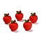 Silicone Beads, Focal Beads, Red, Apple, 22x18x17mm, Hole: 2mm