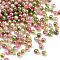 ABS Imitation Pearl Beads, Round, Two Tone, Mixed Color, 6mm, Hole: 1.8mm, about 5000pcs/500g