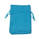 5色の黄麻布の包装袋の巾着袋  ブルーシリーズ  ミックスカラー  11~12x8~9cm  5個/カラー  25個/セット ABAG-X0001-02-2