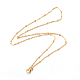 304 Stainless Steel Cable Chain Necklaces X-NJEW-P147-06G-1