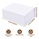 BENECREAT 2PCS White Magnetic Gift Box 22x16x10cm Rectangle Presentation Box with Magnetic Seal Lid for Weddings Parties Birthday Christmas CON-BC0005-88B-2