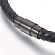 Men's Braided Leather Cord Bracelets BJEW-JB03917-3