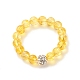 Edelstein-Stretchring mit runden Perlen und Kristall-Strass-Disco-Kugel für Frauen RJEW-JR00454-5