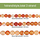 Yilisi 3 Strands 3 Sizes Natural Carnelian Beads Strands G-YS0001-08-4