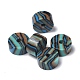 Synthetic Blue Malachite Beads Strands G-Z006-C14-3