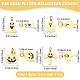 Beebeecraft 8Pcs 4 Style Halloween Charms Pendants 14K Gold Plated Stainless Steel Enamel Ghost Pumpkin Lantern Halloween Jewelry Making for DIY Necklace Bracelet STAS-BBC0001-17-2