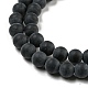 Grade A Natural Black Agate Beads Strands G447-2-3