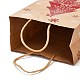 クリスマステーマのホットスタンピング長方形の紙袋  ハンドル付き  ギフトバッグやショッピングバッグ用  クリスマスツリー  バッグ：8x15x21センチメートル  折りたたみ：210x150x2mm CARB-F011-02A-5