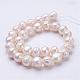 Natural Cultured Freshwater Pearl Beads Strands PEAR-P002-07-2