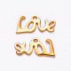 Word Love Ion Plating(IP) 304 Stainless Steel Charms STAS-F098-03-1