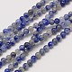 Piedras preciosas naturales jaspe mancha azul perlas redondas hebras G-A130-2mm-21-1
