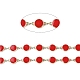 Cadenas de eslabones redondos planos esmaltados de aleación hechos a mano ENAM-F138-03B-RS-2