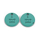 Spray Painted Alloy Charms for Valentine's Day PALLOY-Q433-027I-RS-1