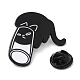 Chat noir avec broche en émail en alliage de tasse JEWB-E022-04EB-04-3