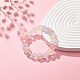 Bracelet extensible en perles de coeur acrylique couleur bonbon pour enfants BJEW-JB08241-2