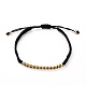 Bracelets de perles de nylon tressés réglables BJEW-JB05697-02-1