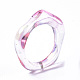 透明樹脂指輪  ABカラーメッキ  ミスティローズ  usサイズ6 3/4(17.1mm) X-RJEW-T013-001-E03-6