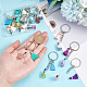 OLYCRAFT 60pcs Bubble Tea Keychain Kit Colorful Boba Keychain Making Kit Milk Tea Keychain Accessories Boba Charms Milk Tea Cup Pendants with Tassels Keychain Rings for DIY Keychain Jewelry Making DIY-NB0008-01-3