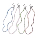 Halskette mit runden Glasperlen für Damen NJEW-JN04479-1