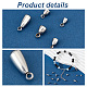 PandaHall Elite 100Pcs 5 Style 201 Stainless Steel Tail Chain Drop Charms STAS-PH0005-27-4