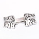 Butterfly Tibetan Style Alloy Fold Over Clasps X-TIBE-R308-02AS-NR-2