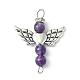 Mixed Stone Angel Connector Charms PALLOY-JF02242-2