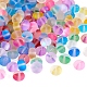 270 brin de perles en verre transparent givré de 9 couleurs. FGLA-TA0001-03-1