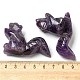 Figurine di scoiattolo curativo intagliate in ametista naturale DJEW-D012-01A-3