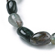 Bracciali elasticizzati con perle di quarzo rutilato verde naturale BJEW-K213-22-3
