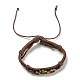 4Pcs 4 Style Adjustable Braided Imitation Leather Cord Bracelet Sets BJEW-F458-13-3