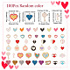 SUNNYCLUE 1 Box 100Pcs Valentines Day Colorful Heart Charms Heart Key Charm Romantic Sweet Love Charm for jewellery Making Charms DIY Necklace Anklet Bracelets Women Adults Crafts VALE-SC0001-01-2