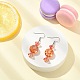 Boucles d'oreilles pendantes en verre de bonbons EJEW-TA00246-2