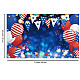 FINGERINSPIRE Independence Day Patriotic Balloons Theme Backdrop 180x110cm Hanging Banner Party Decoration Flags Balloons Fireworks Pattern Background Photo Shoot Decor Celebration Backdrop AJEW-WH0190-051-3